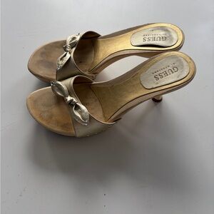 Guess Women's Metallic Gold Heels